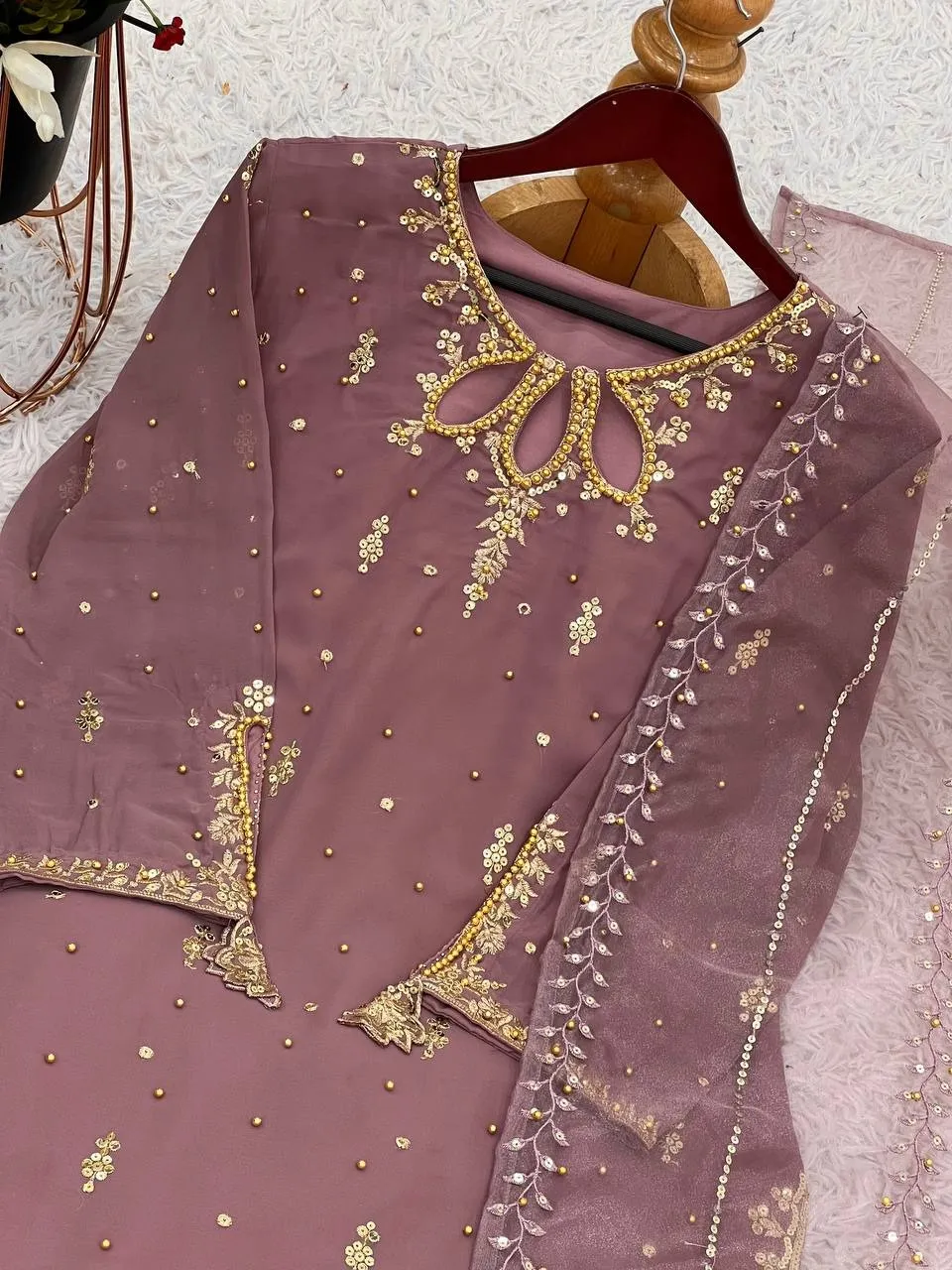 Matching Mother Daughter Embroidery Salwar Suit - Image 8