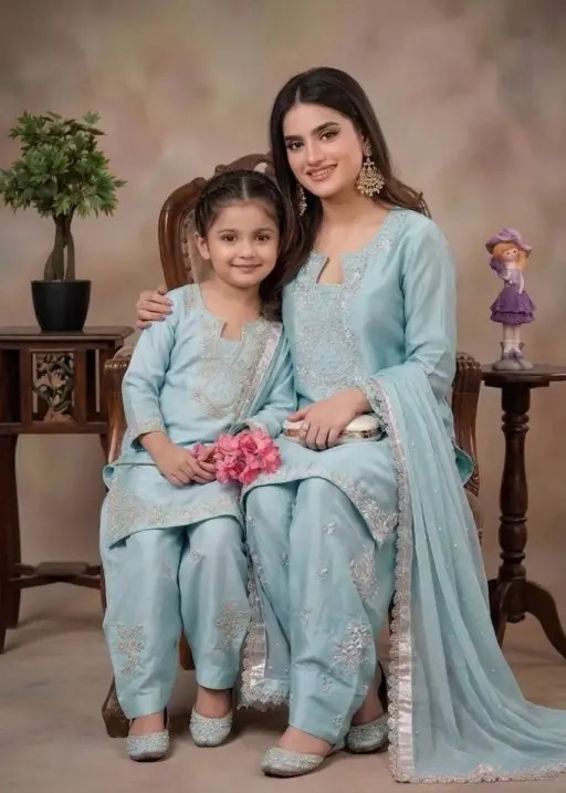 Matching Mother Daughter Farsi Salwar Suit