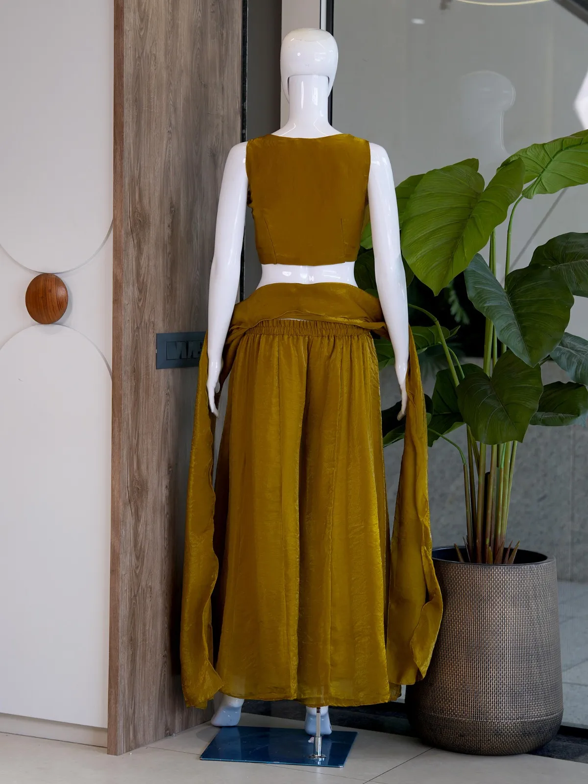 Mustard Yellow Stylish Indo Western - Image 4