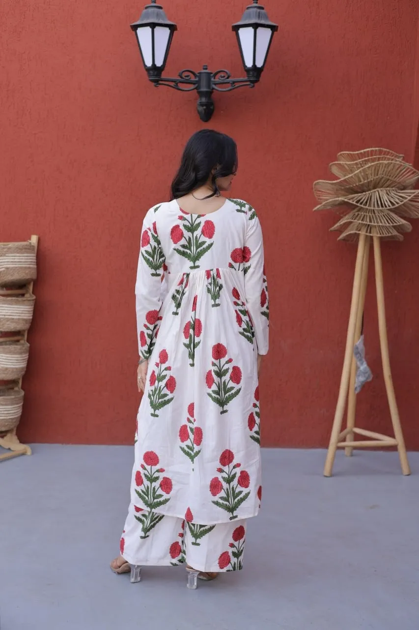 Office Wear Cotton Kurti Bottom Set - Image 2