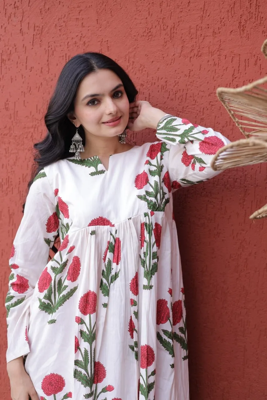 Office Wear Cotton Kurti Bottom Set - Image 5