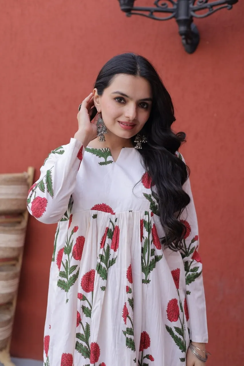 Office Wear Cotton Kurti Bottom Set - Image 6