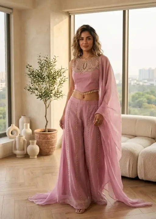 Pastel Purple Party Wear Indo Western Suit