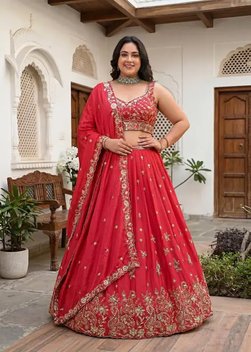 Plus Size Lehenga Blouse for Wedding