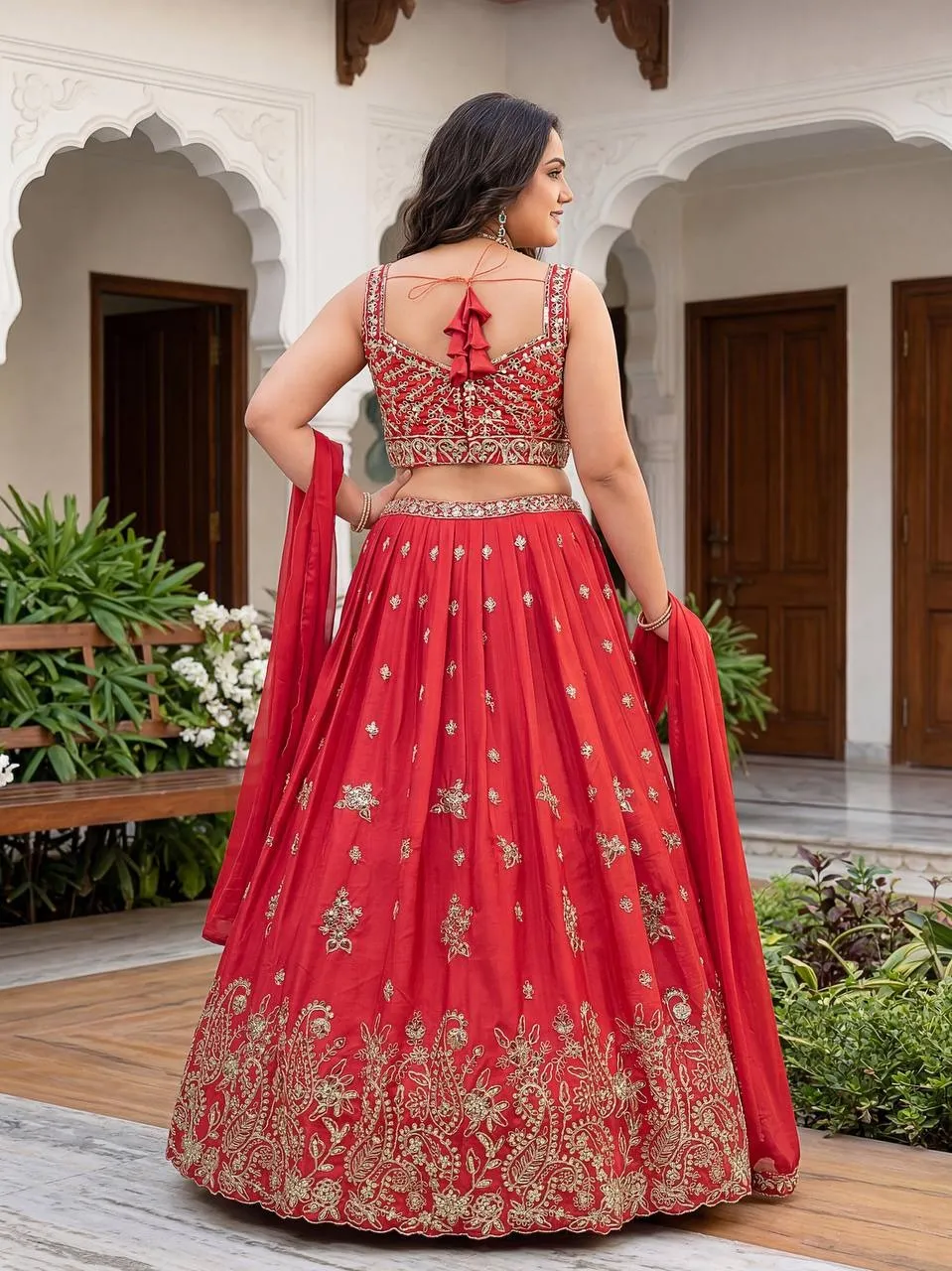 Plus Size Lehenga Blouse for Wedding - Image 4