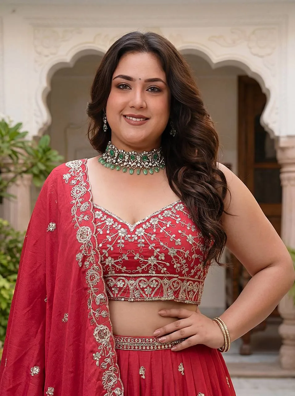 Plus Size Lehenga Blouse for Wedding - Image 7