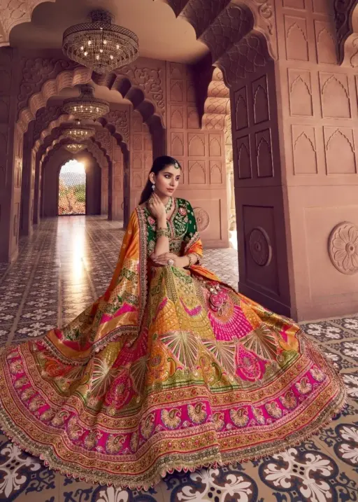 Premium Banarasi Silk Bridal Lehenga Blouse