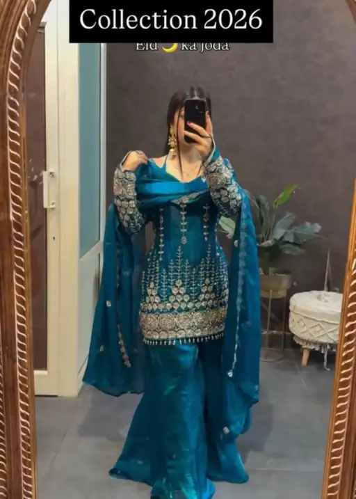 Royal Blue Sharara Salwar Suit for Women