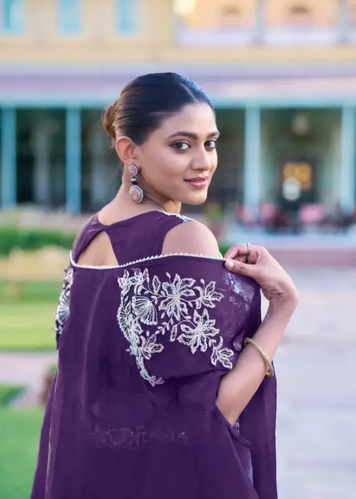 Royal Purple Wedding Wear Lehenga Choli with embroidered shrug, designer Fendi silk lehenga for bridal function and wedding season