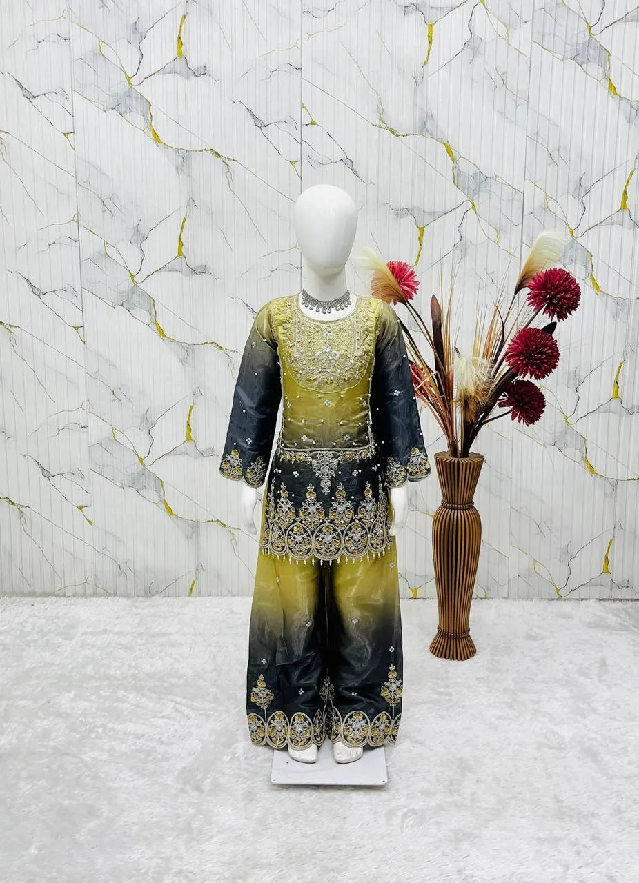 Small Girls Kids Plazzo Salwar Suit - Image 2