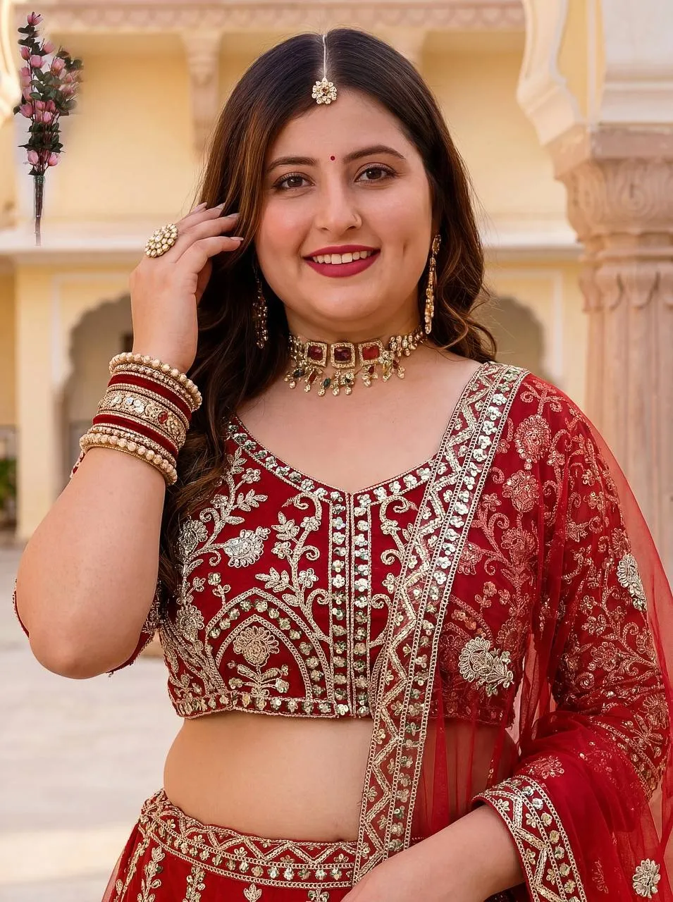 Wedding Special Big Size Lehenga Blouse - Image 4