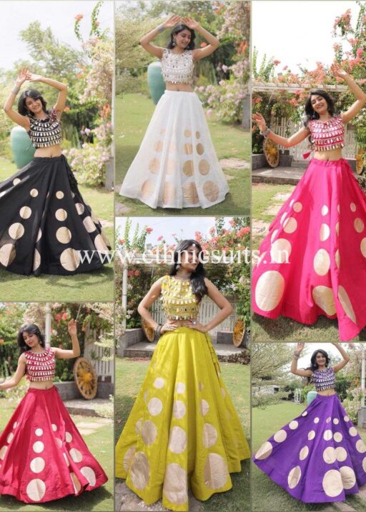 Designer Black Chaniya with Fancy Mirror work Choli for Navratri