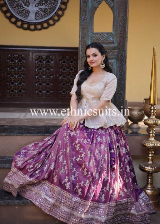 Designer Dyeable Viscose Jacquard Lehenga Choli set