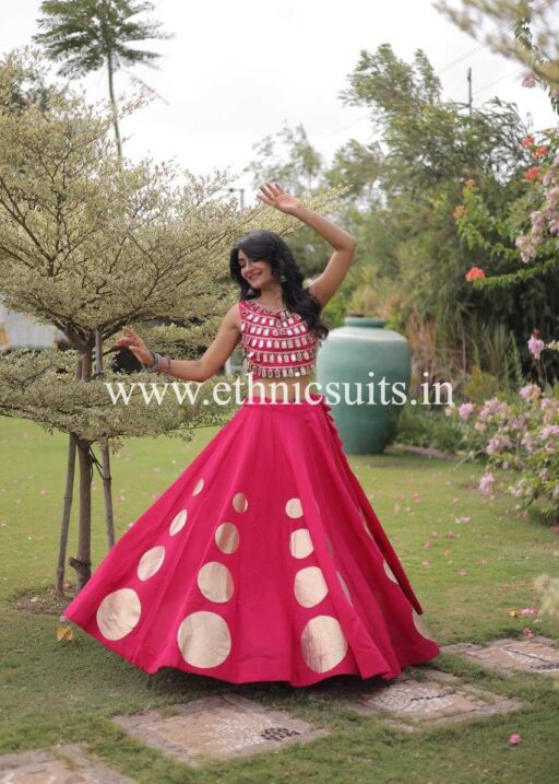 Designer Rani Chaniya with Fancy Mirror work Choli for Navratri