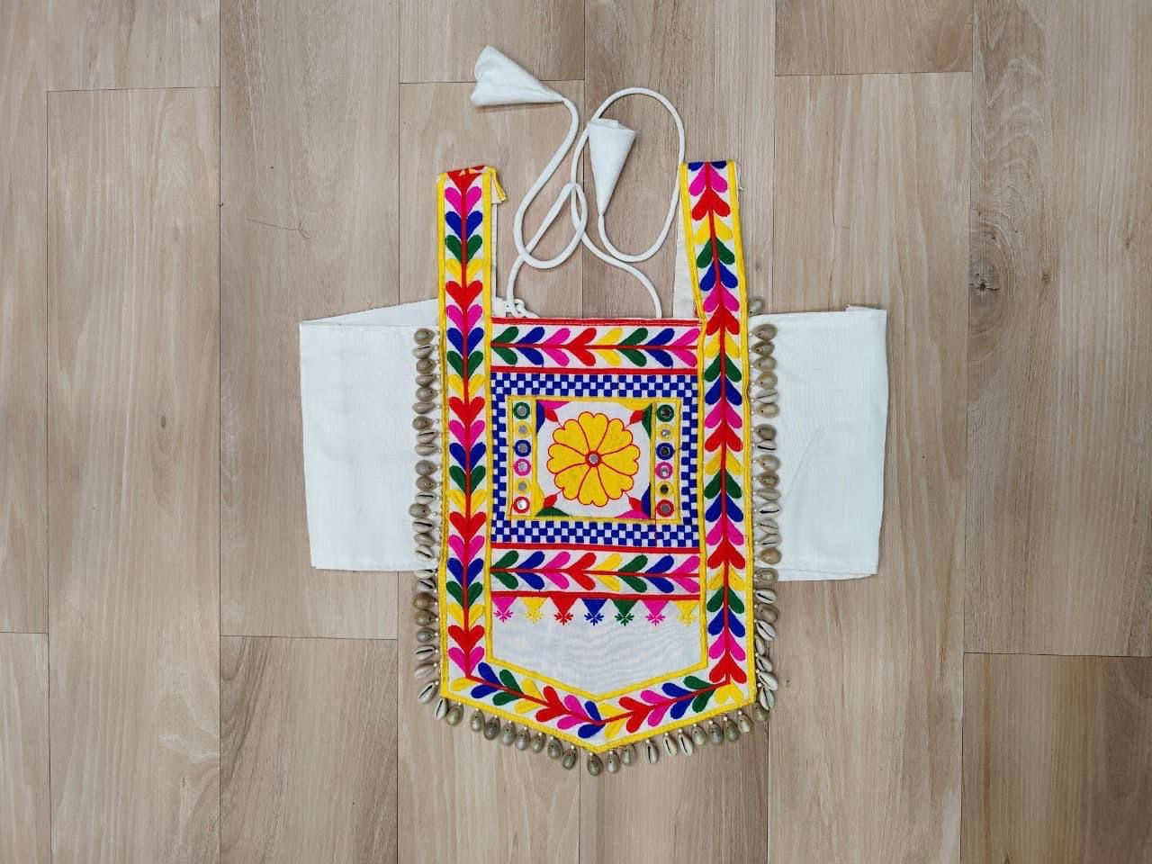 Navratri Wear Blouse White Color - Image 4