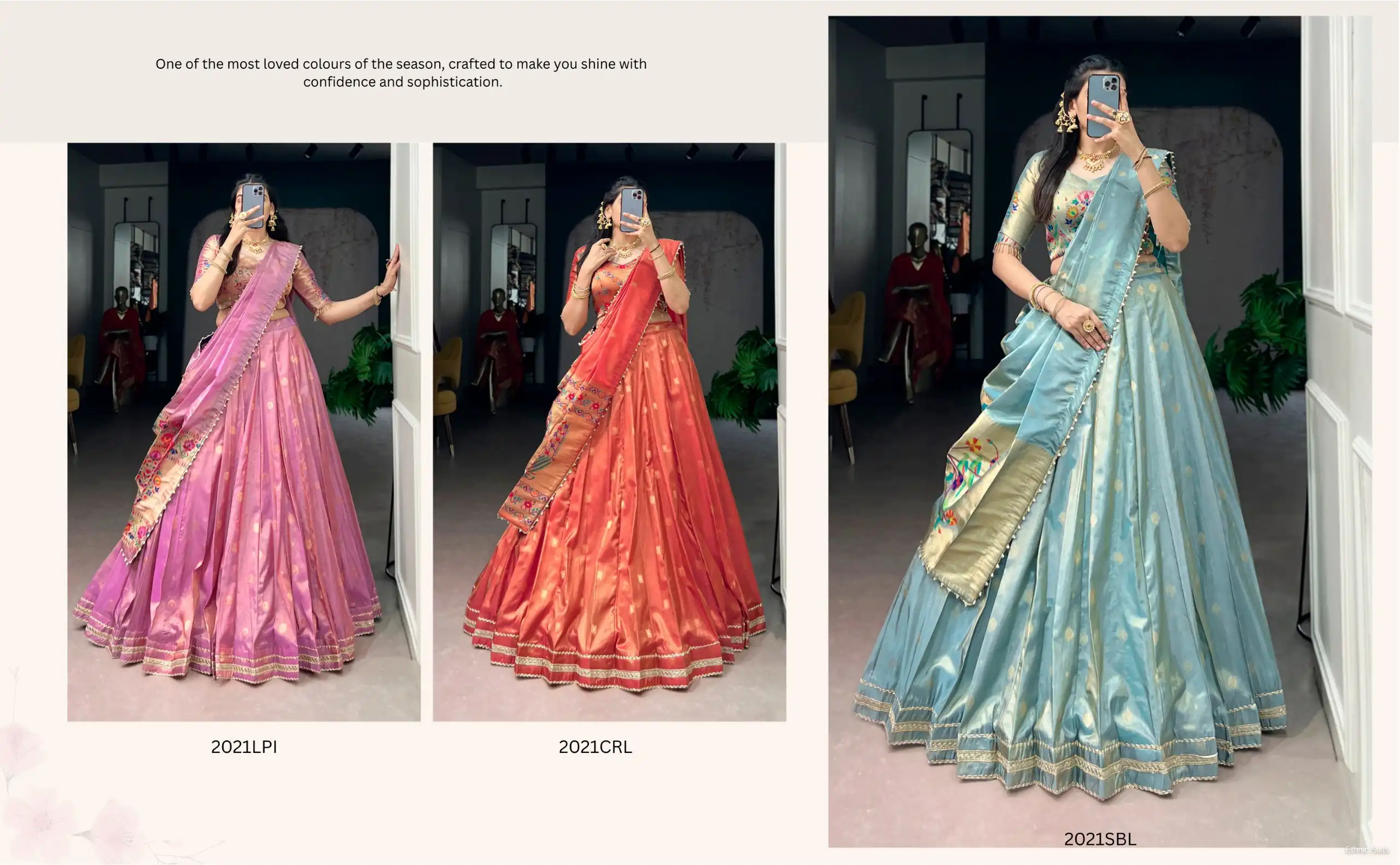 Pastel Pink Paithani Silk Wedding Lehenga Blouse - Image 2