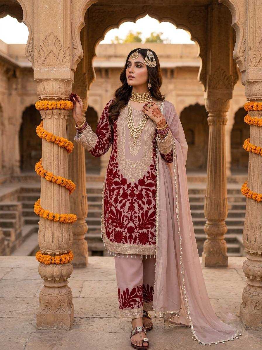 Pink Color Pakistani Dress - Image 2