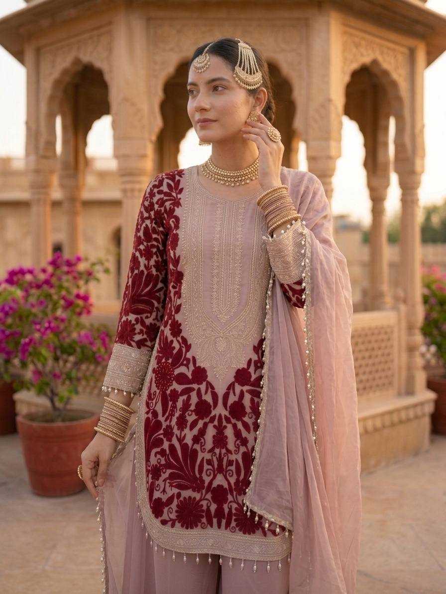 Pink Color Pakistani Dress - Image 3