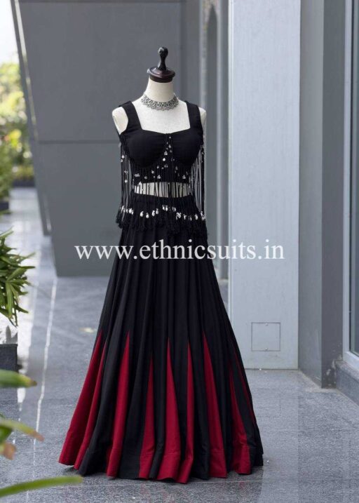 Prettiest Navratri Wear Black Lehenga Choli