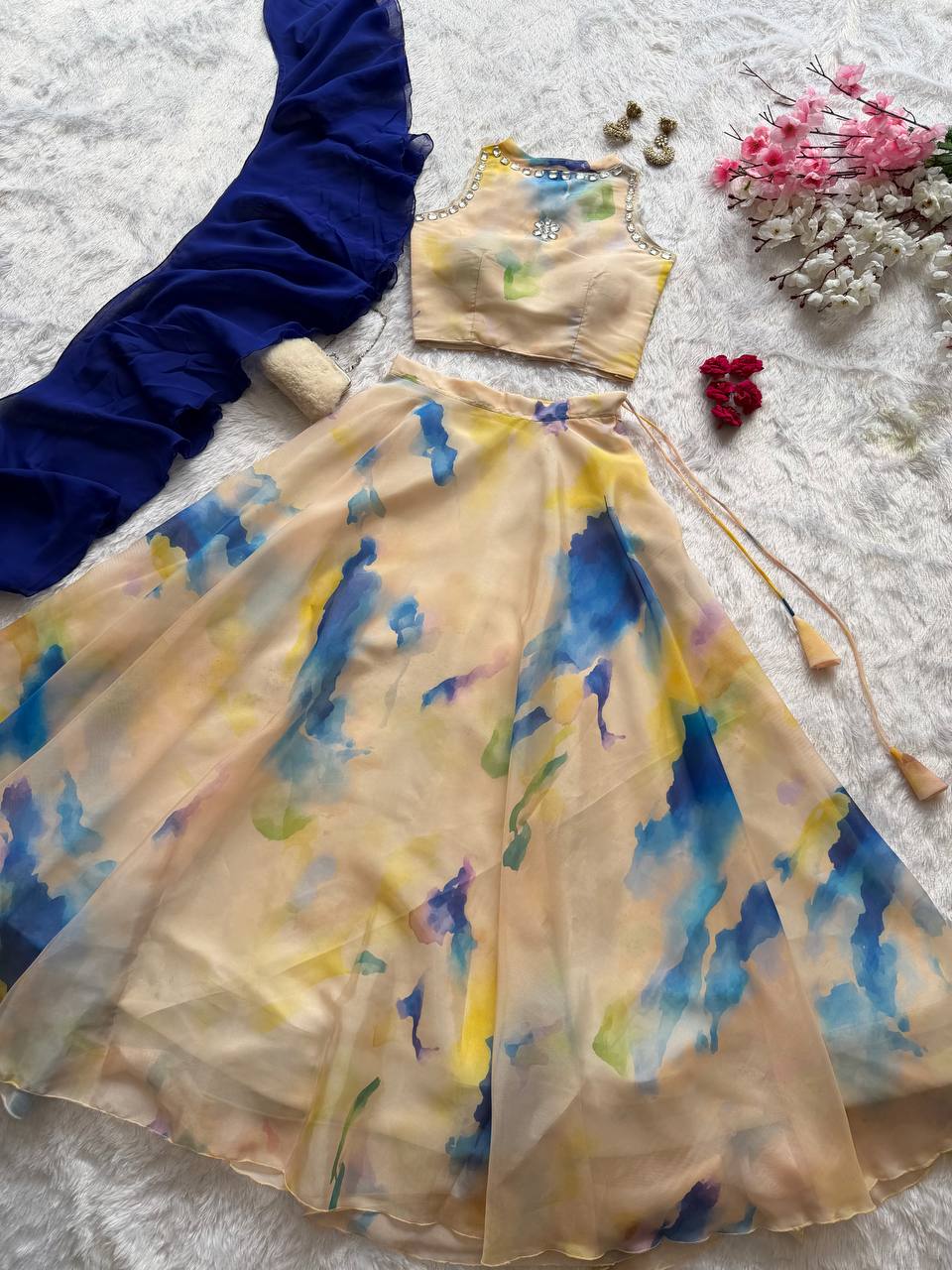 Designer Printed Readymade Lehenga Choli - Image 5