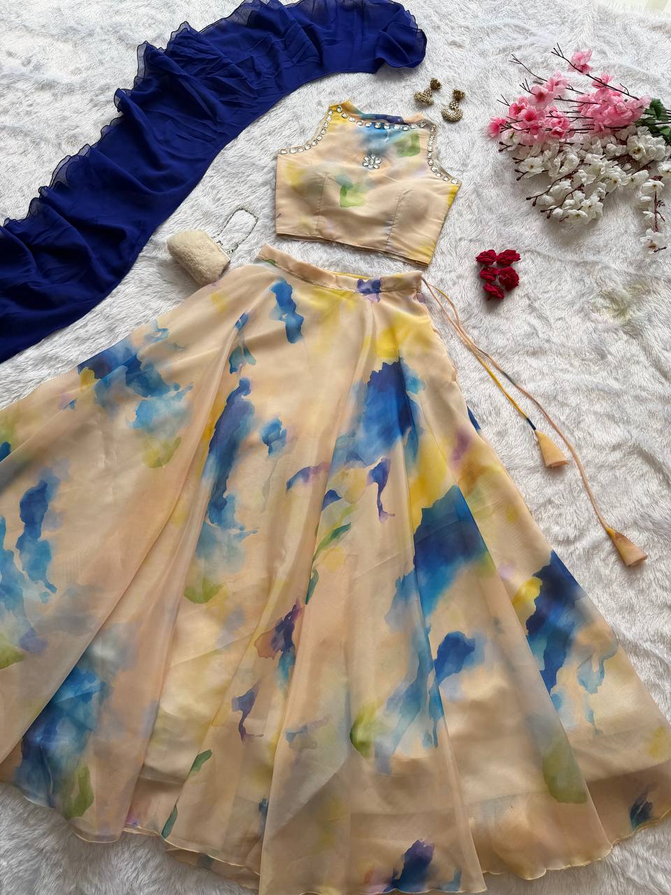 Designer Printed Readymade Lehenga Choli - Image 6