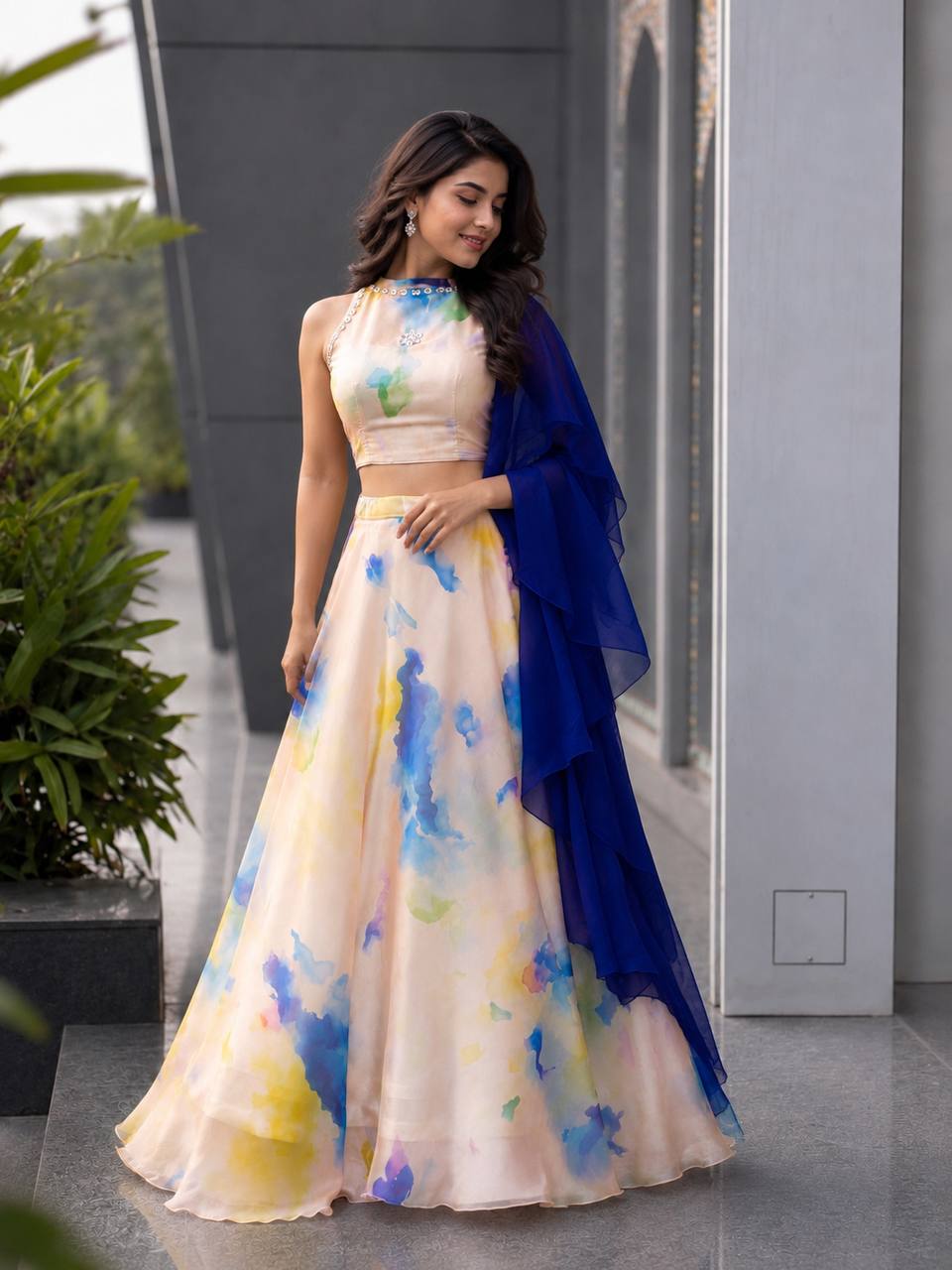 Designer Printed Readymade Lehenga Choli - Image 3