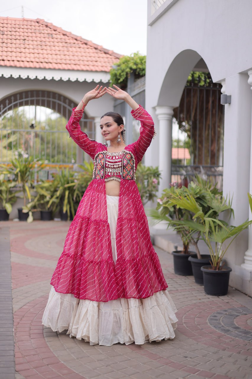 Navratri Special Bandhni Kurti With Chaniya Choli - Image 3