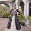 Navratri Special Black Long Kurti with Chaniya