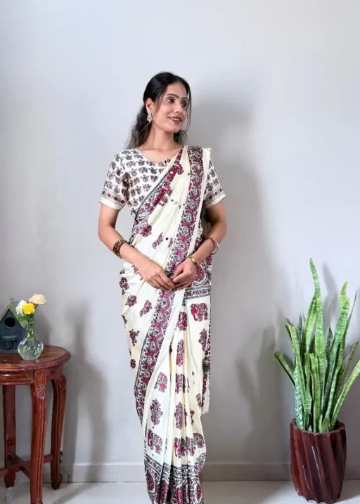 readymde printed saree for wedding