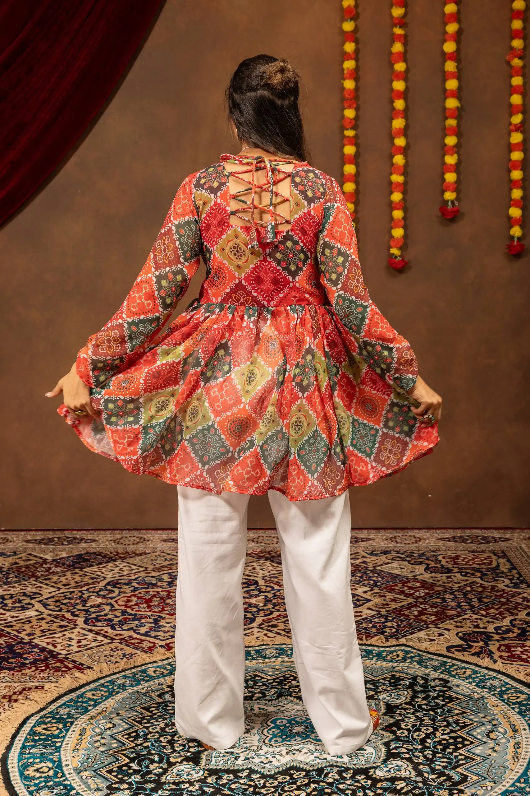 Navratri Wear Denim Jeans With Kedia top - Image 6