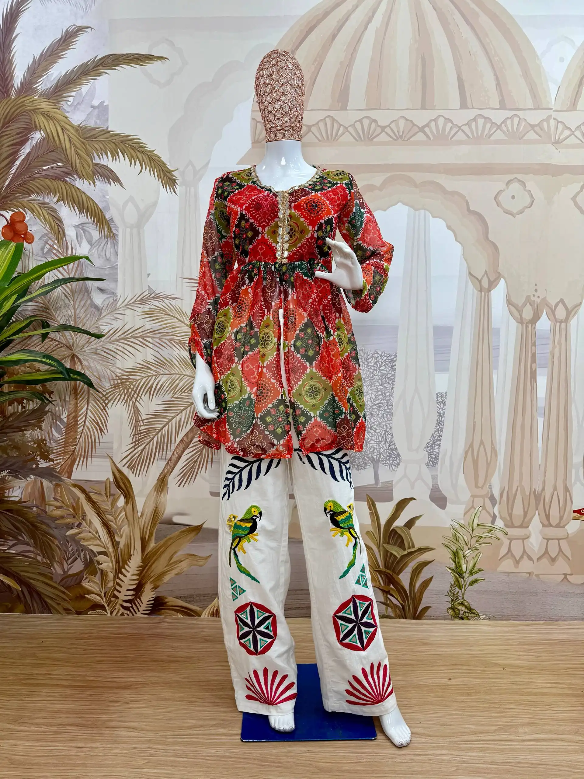 Navratri Wear Denim Jeans With Kedia top - Image 4