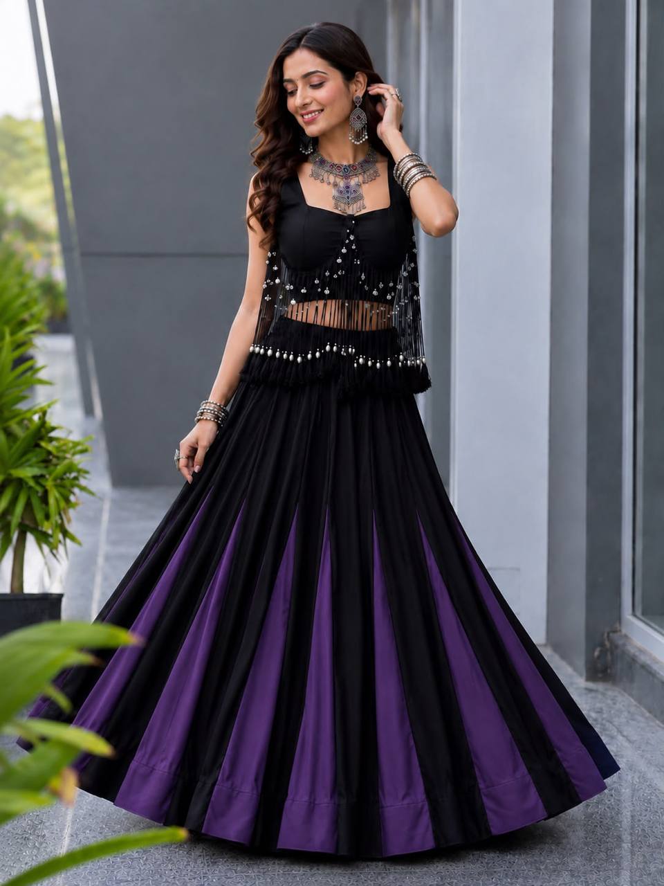 Prettiest Navratri Chaniya with Fancy Blouse
