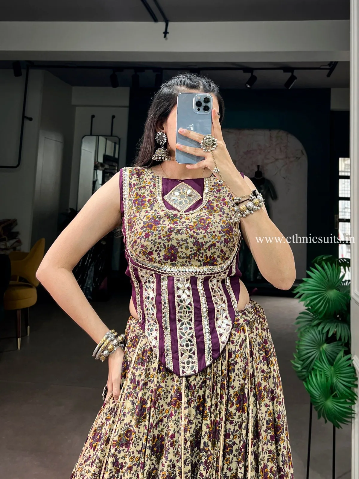 Fancy Printed Chaniya Choli for Navratri - Image 2