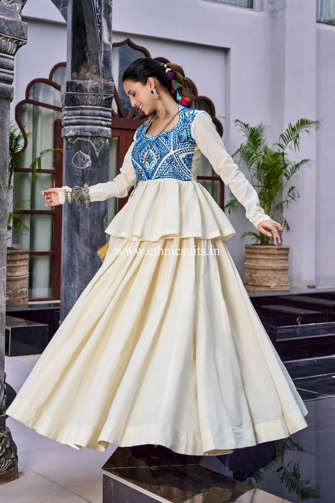 Designer Lehenga with Long Blouse co ord set - Image 2