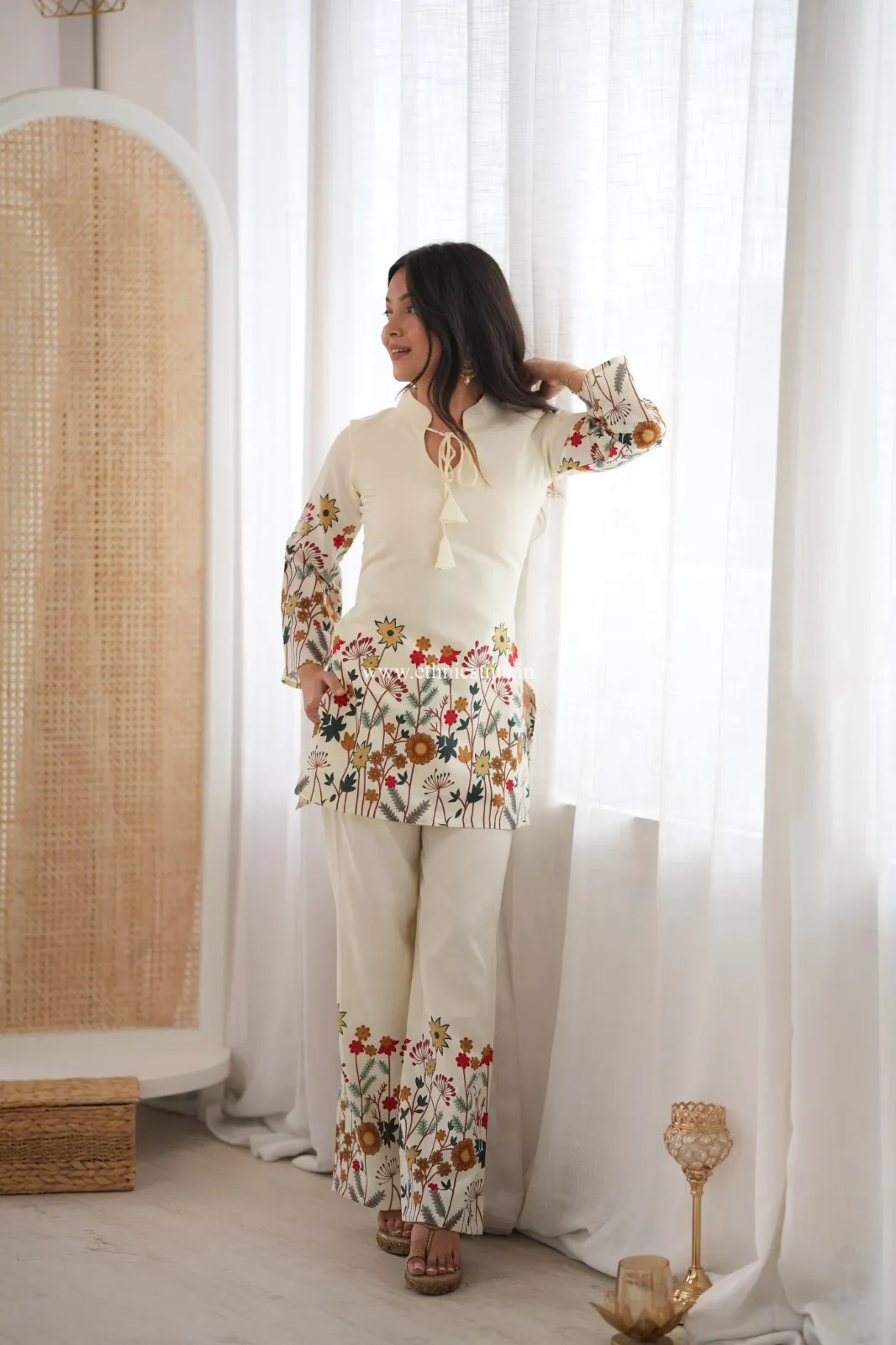 Floral Printed Ethnic Co ord Sets - Image 2