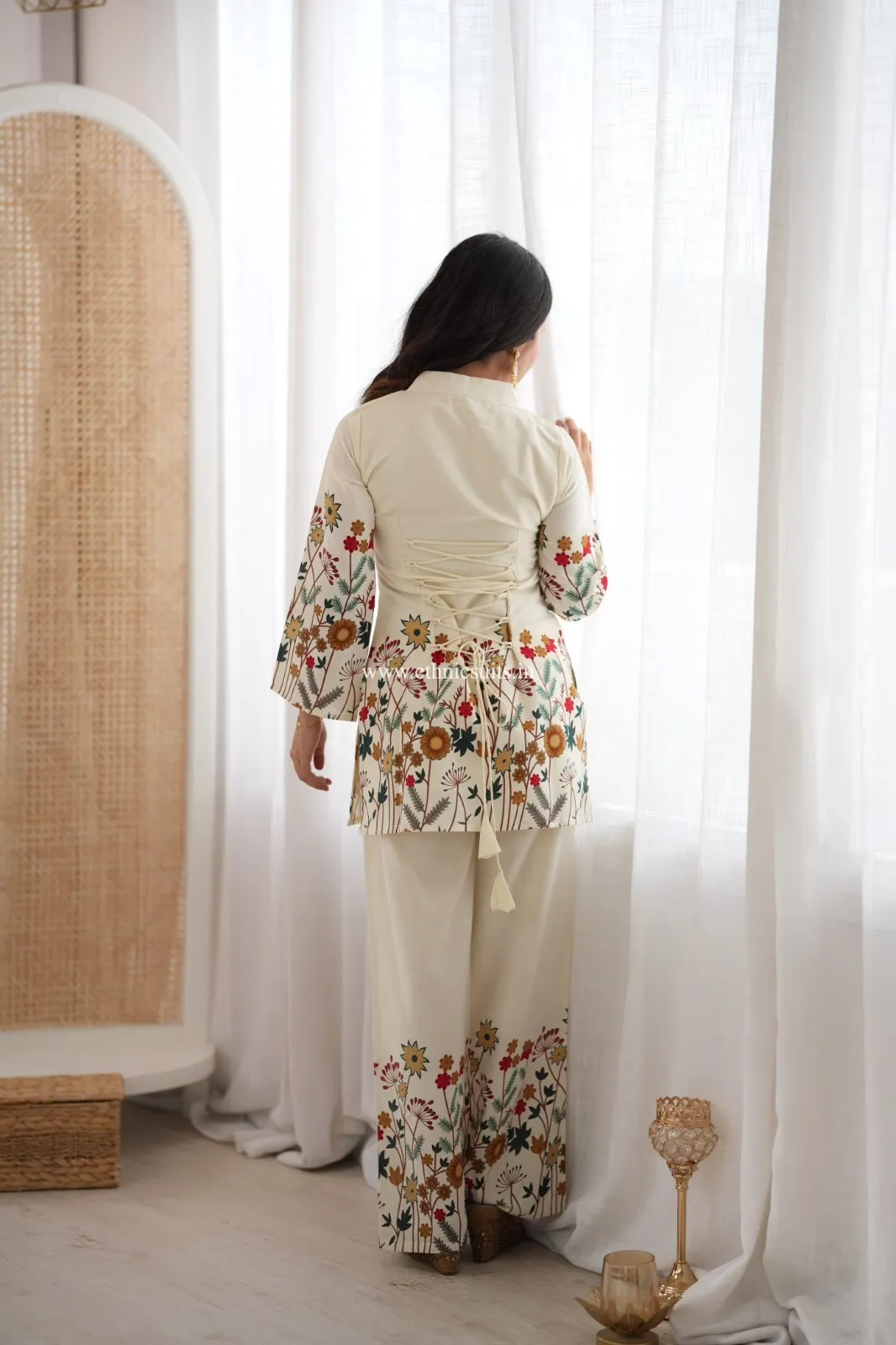 Floral Printed Ethnic Co ord Sets - Image 6
