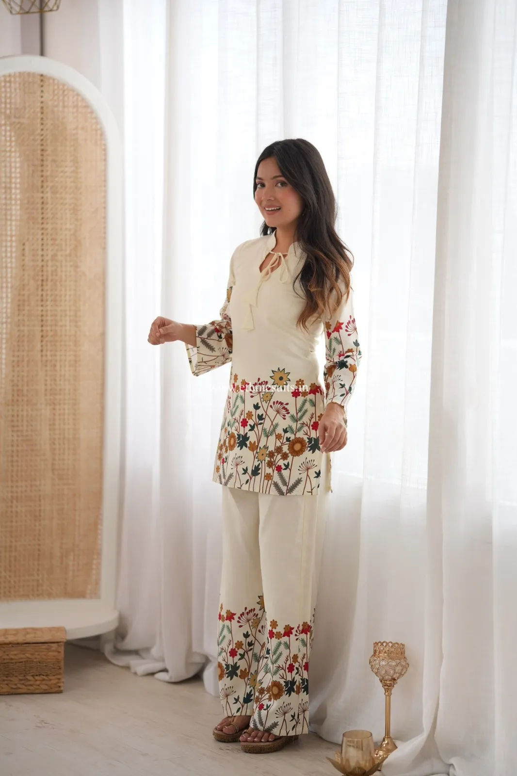 Floral Printed Ethnic Co ord Sets - Image 7