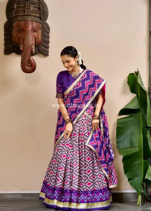 Ikat Printed Navratri Wear Chaniya Choli