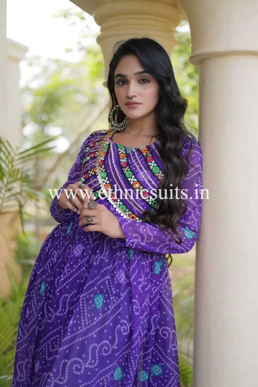Navratri Special Bandhani Kurti Design
