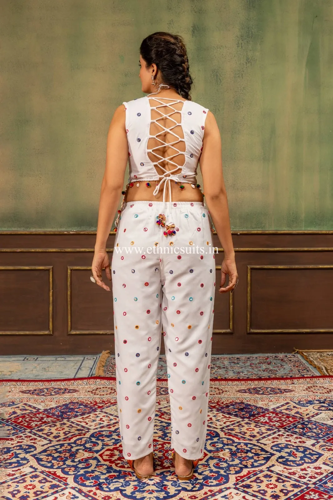 White Multi Functional Wear Co ord Set - Image 3